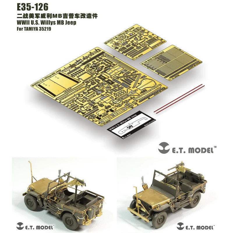 1/35 PE Detail Set For Tamiya Jeep Willys