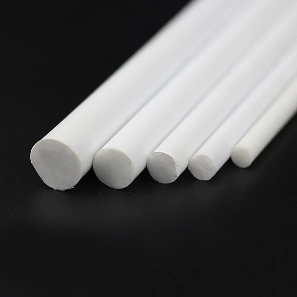 60pcs Assorted 0.5~2.5mm Styrene Round Rods
