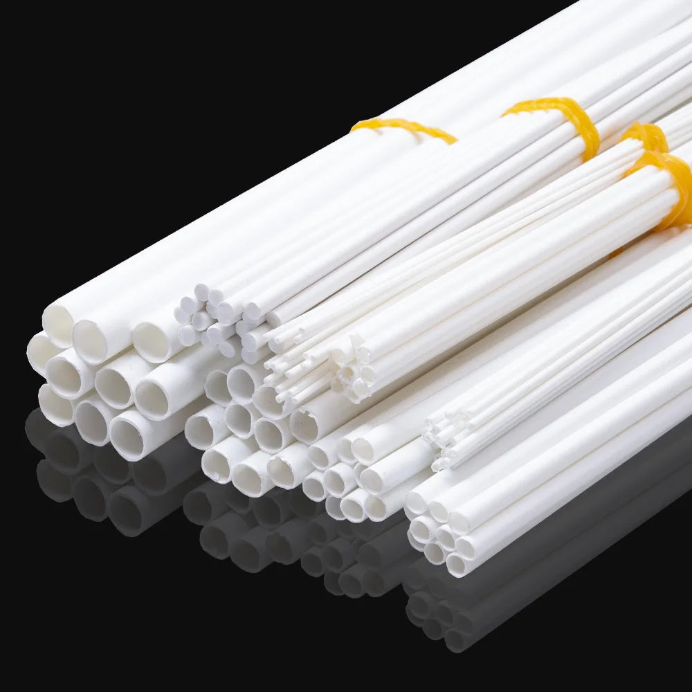 20pcs White Hollow/Solid Round Tubes/Rods