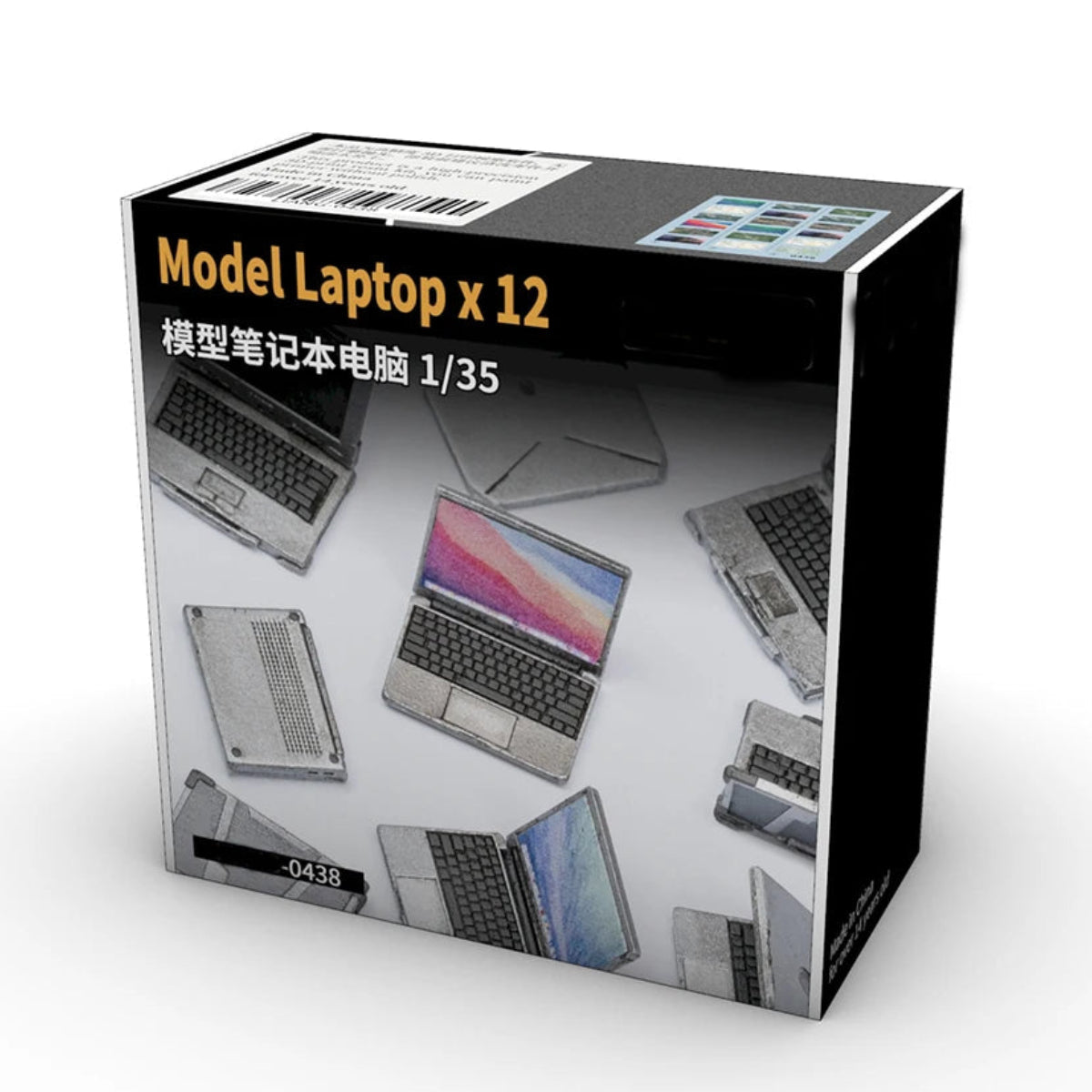 12pcs 1/35 3D-printed Laptops
