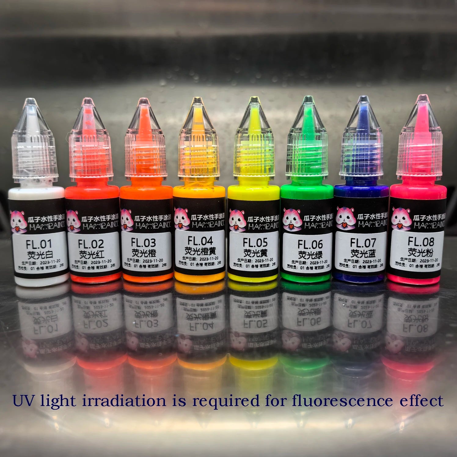 8 Colors Fluorescent Panel Liner Ink