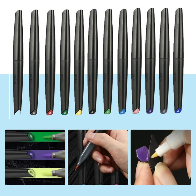 NEW Generation DSPIAE Eco-friendly Soft Tipped Acrylic Pens (12 Pcs)