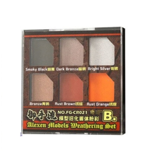 Set Of 6 Weathering Pigments (Rust & Soot)