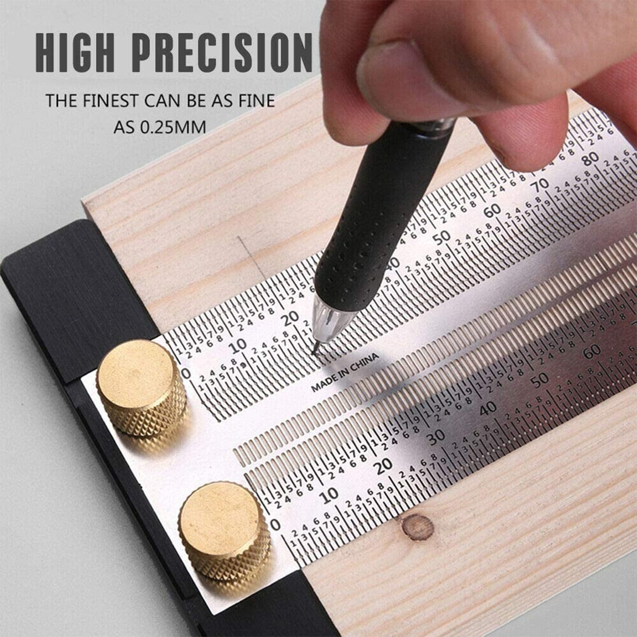 Woodworking High Precision Scribing Ruler