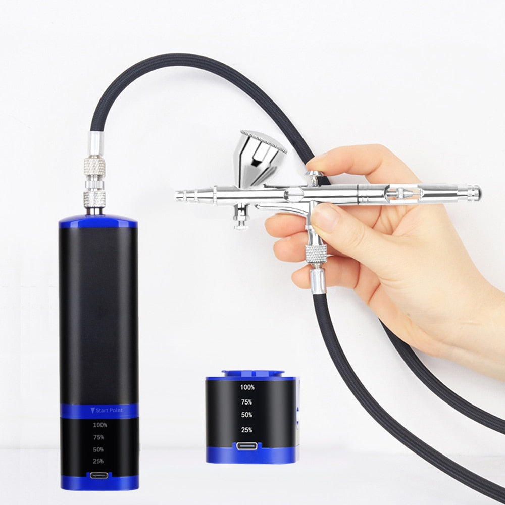 Portable Cordless Airbrush & Rechargeable Mini Compressor