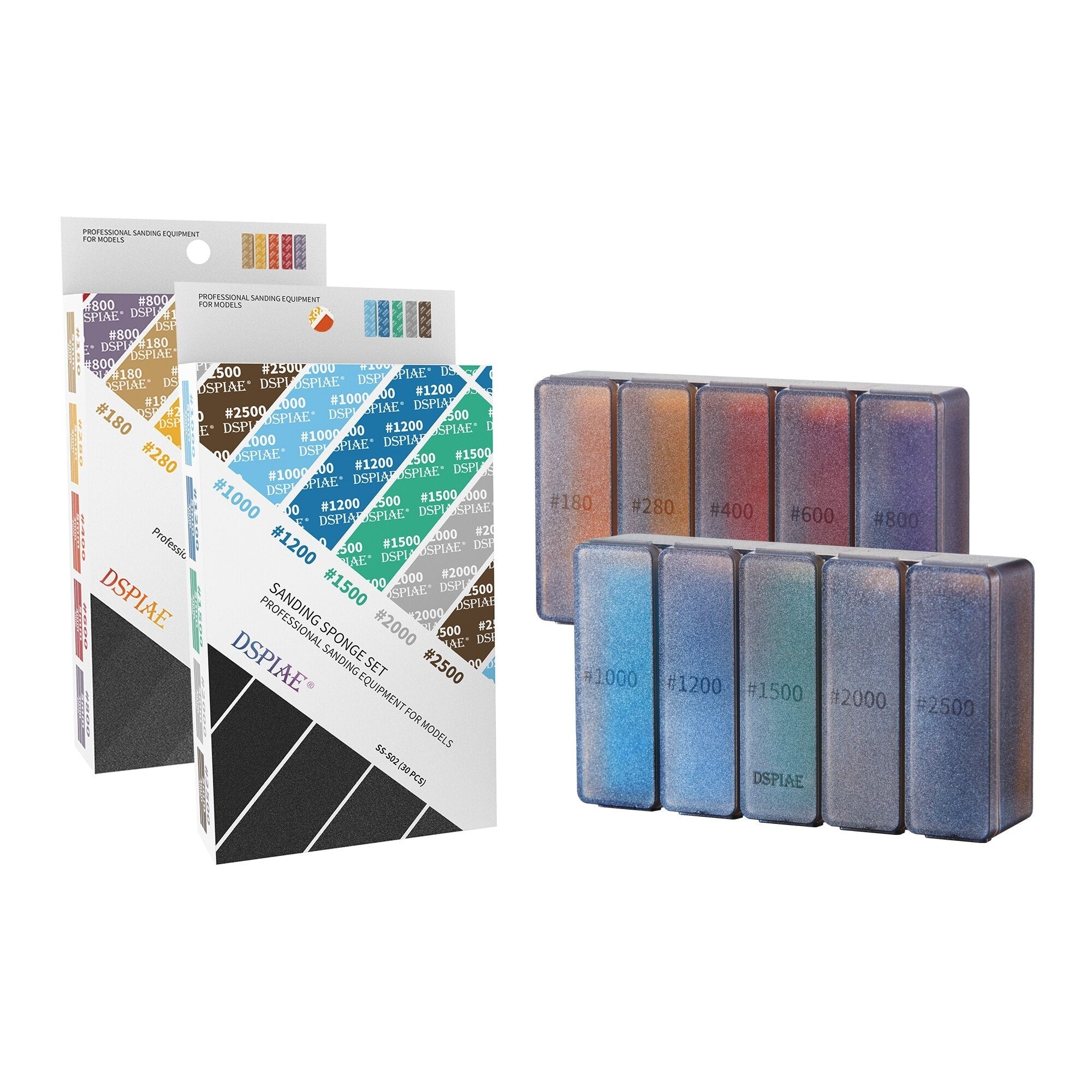 DSPIAE 5 Grits Sanding Sponge Sets