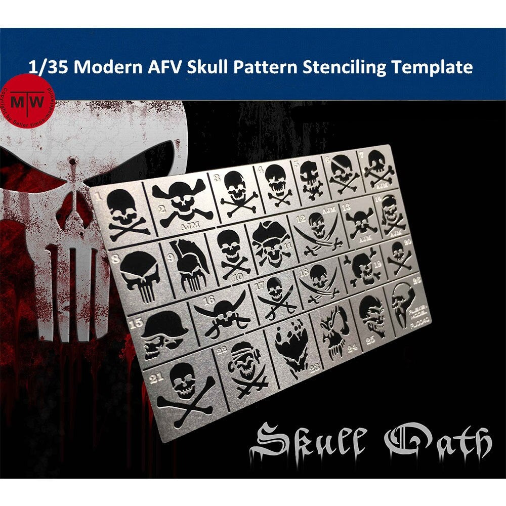 1/35 Stencils For Skull Patterns