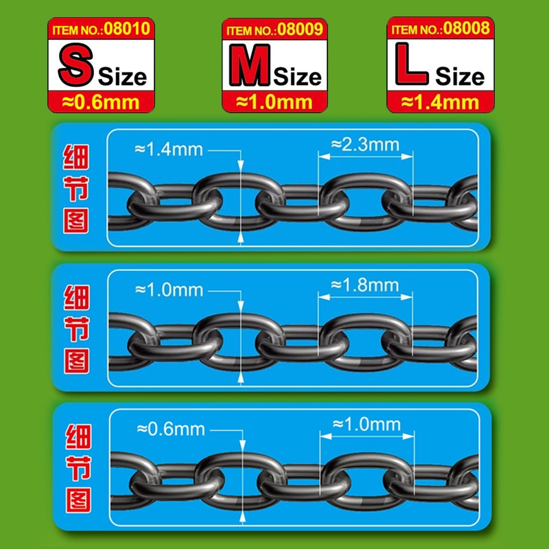 0.6/1.0/1.4mm Fine Chain