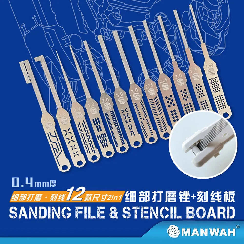 12 pcs Precision Files + Carving Guide
