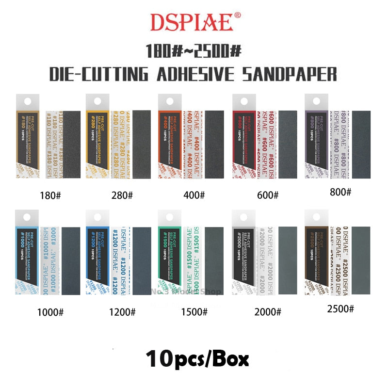 DSPIAE 180#~2500# Grit Adhesive Sandpaper Sets