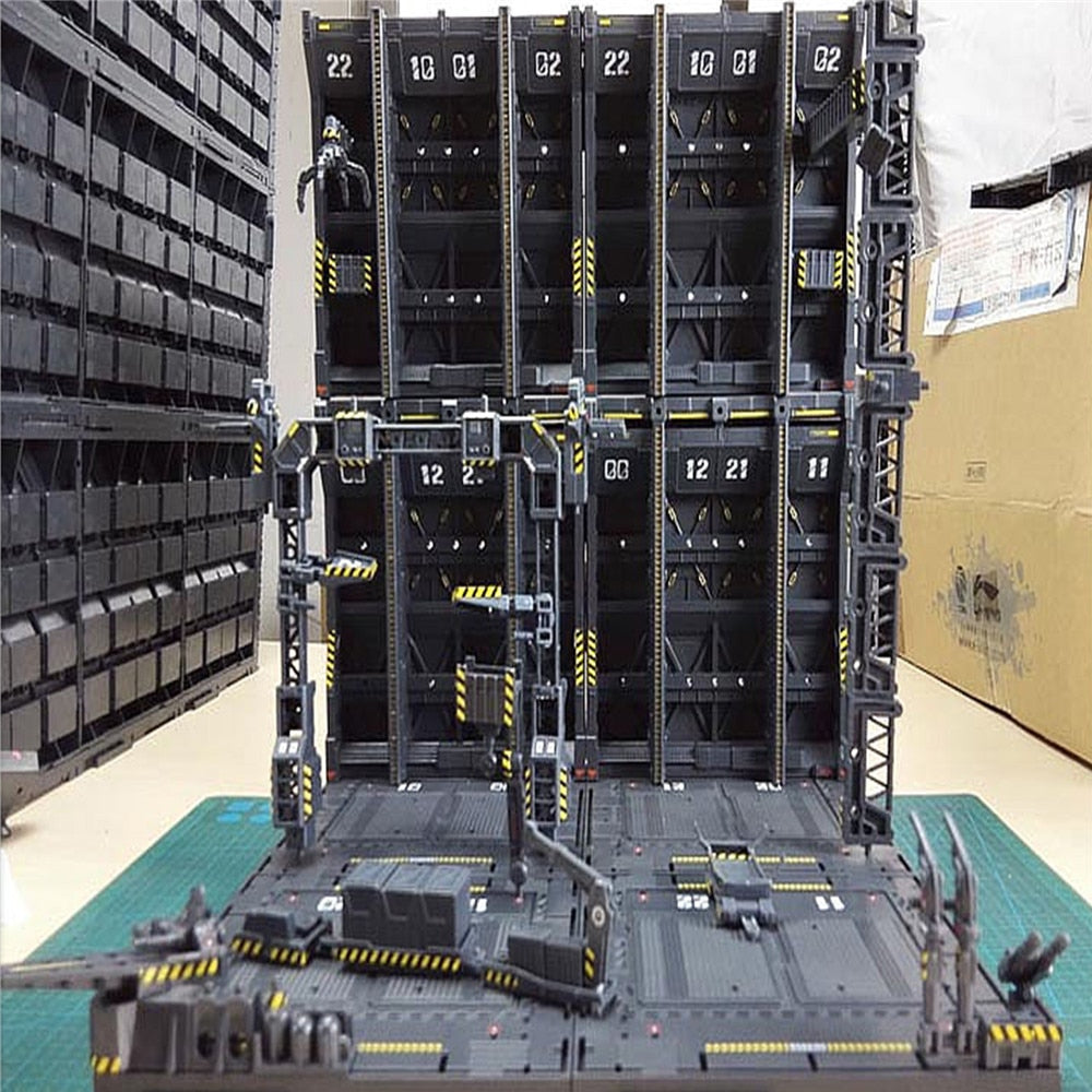 4pcs/set MG / RG (1/100) Gundam Mechanical Base & Machine Nest With Decals